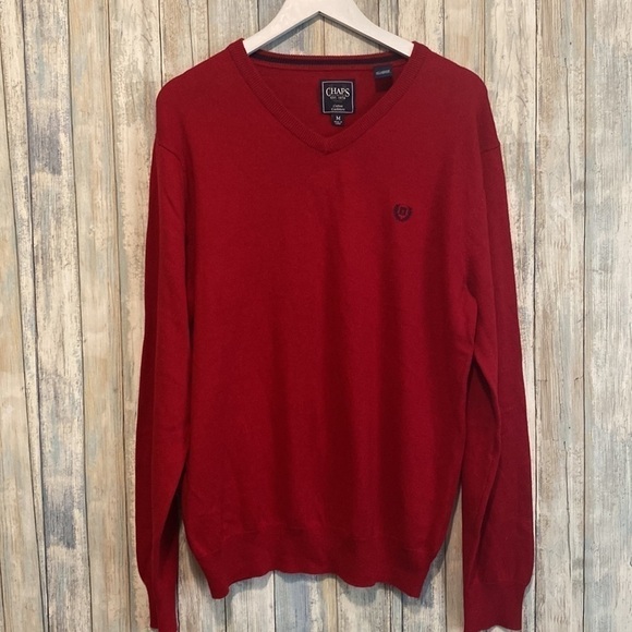chaps Mens v neck pullover Sweater cotton/cashmere | Size medium - Picture 10 of 10